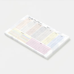 Färgfull veckomålsplan post-it block