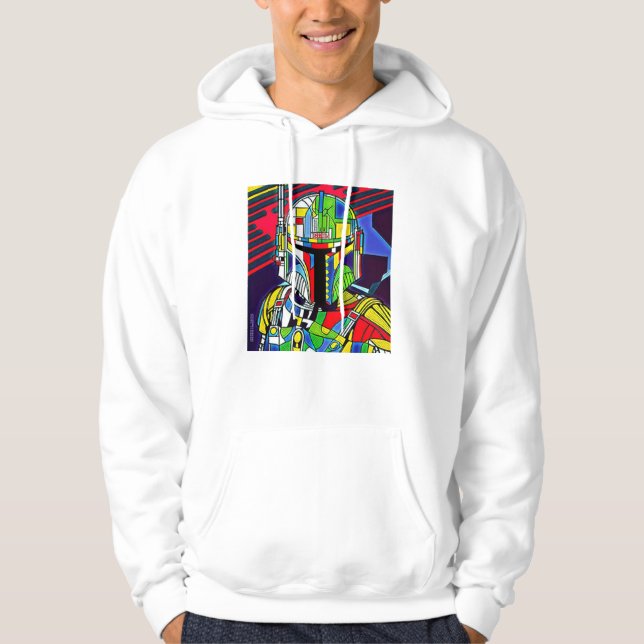 Färgfull Vector Robot Illustration T-Shirt Hoodie (Framsida)