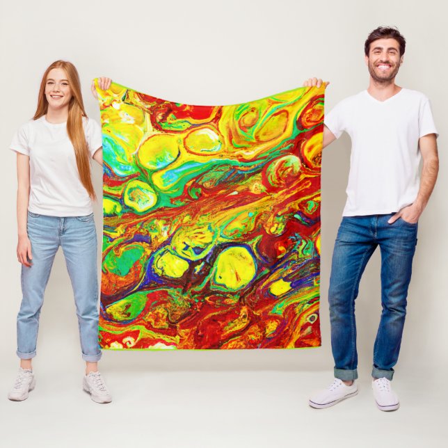 Färgfull vibrance Mönster Fleecefilt (På plats)