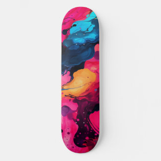 Färgfull Vibrant Bläck Mini Skateboard Bräda 18,5 Cm