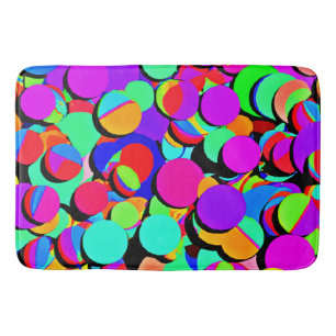 Färgfull Vibrant Retro Revival Mönster Badrumsmatta