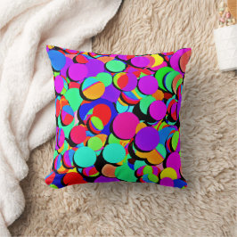 Färgfull Vibrant Retro Revival Mönster Kudde