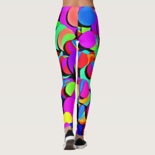 Färgfull Vibrant Retro Revival Mönster Leggings