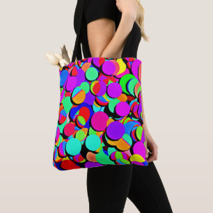 Färgfull Vibrant Retro Revival Mönster Tygkasse