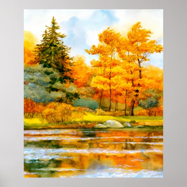 Färgfull vibrerande vattenfärgsskiss i hand plocka poster (Framsidan)