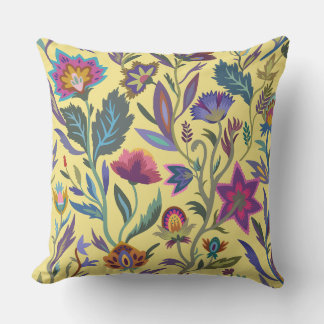 Färgfull viktoriansk dekoration för mamma l-Gult Kudde