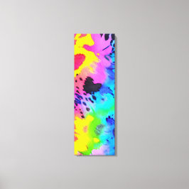 Färgfull Vild Cheetah Tye Dye Mönster Canvastryck