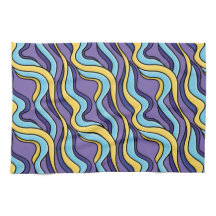 Färgfull Vinkar Mönster Funky Retro Modern Abstrak