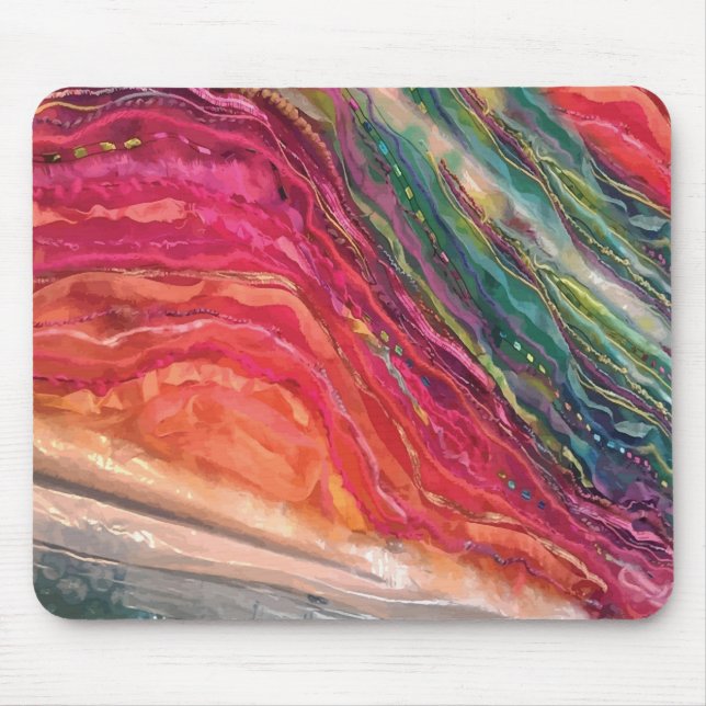 Färgfull Vinkar Mousepad Musmatta (Framsidan)