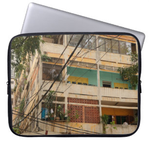 Färgfull Vintage Byggnad - vietnamesisk, gammal, Laptop Fodral