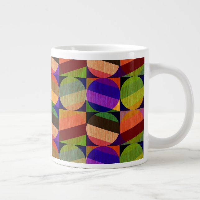 Färgfull Vintage Inspired Mönster Jumbo Mugg (Höger)