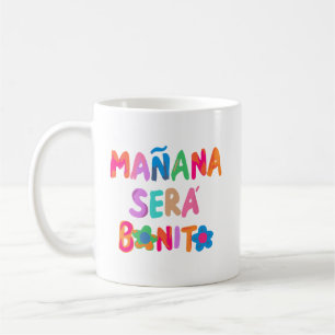 Färgfull Vintage Karols Manana Sera Bonitos Älskar Kaffemugg
