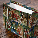 Färgfull Vintage Pappa jul Collage<br><div class="desc">Färgfull vintage som upprepar helgdag och som innehåller ett kollage av återställda Viktorianska hälsningskortbilder som skildrar fessionsscener från Pappa jul.</div>