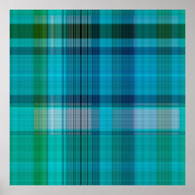 Färgfull vintermaskulin sömlös plaid struktur. poster (Framsidan)