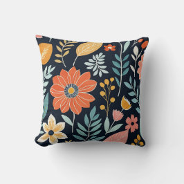 Färgfull viskös blommigt kudde