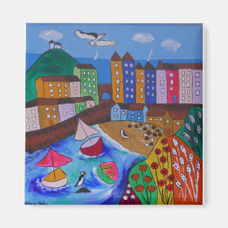 Färgfull vy av Tenby Magnet