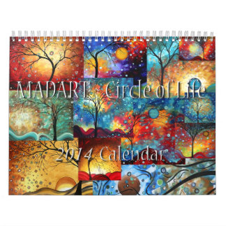 Färgfull Whimsical 2014 Calendar Bevalt Art Kalender