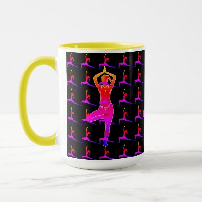 Färgfull Yoga Mugg (Vänster)