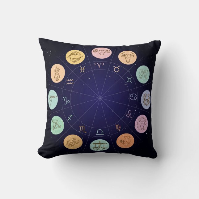 Färgfull zodiak kudde (Framsida)