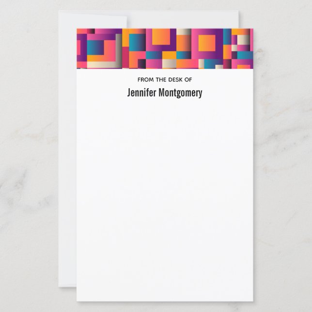 Färgfulla Abstrakter Kvadratisk och figuranpassad (Framsida)