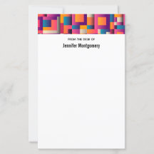 Färgfulla Abstrakter Kvadratisk och figuranpassad