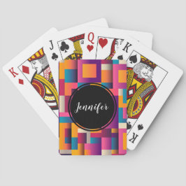 Färgfulla Abstrakter Kvadratisk och figuranpassad Casinokort