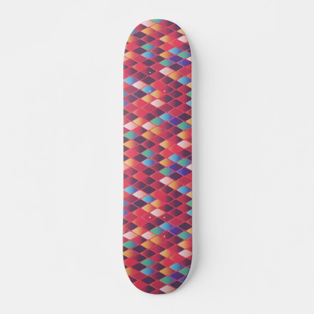 Färgfulla Abstrakter Mini Skateboard Bräda 18,5 Cm (Framsida)