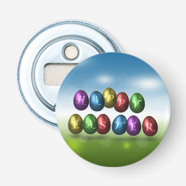 Färgfulla ägg från Glad påsk Flasköppnare