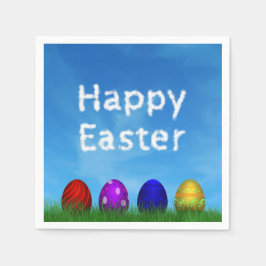 Färgfulla ägg från Glad påsk Pappersservett