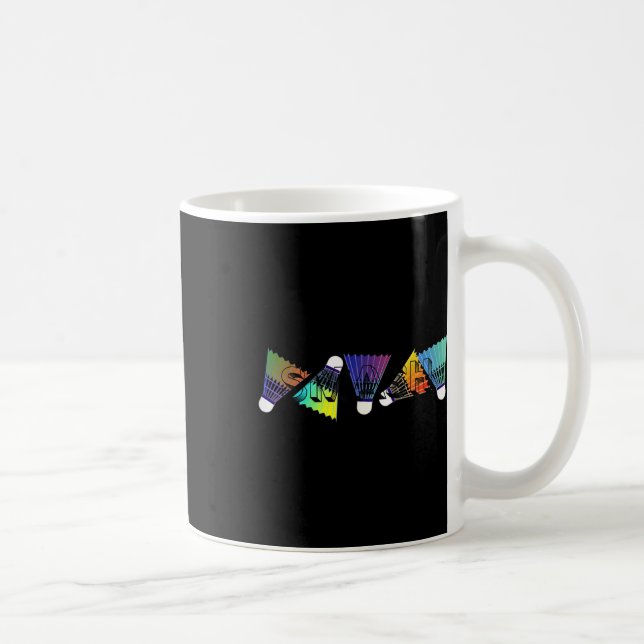 Färgfulla Badminton Shuttles Kaffemugg (Höger)