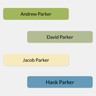 Färgfulla barn Smala Järn på vattentäta etiketter