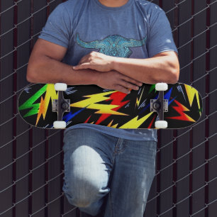 Färgfulla blixtar Bultar Mini Skateboard Bräda 18,5 Cm