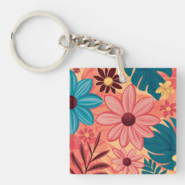 Färgfulla Blommigtar Bliss med varma tonbakgrunder