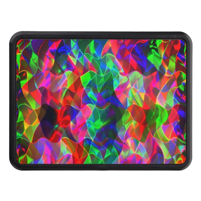 Färgfulla böjda trianglar eller färgader. dragkroksskydd (Framsidan)