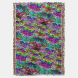 Färgfulla böjda trianglar eller färgader. filt