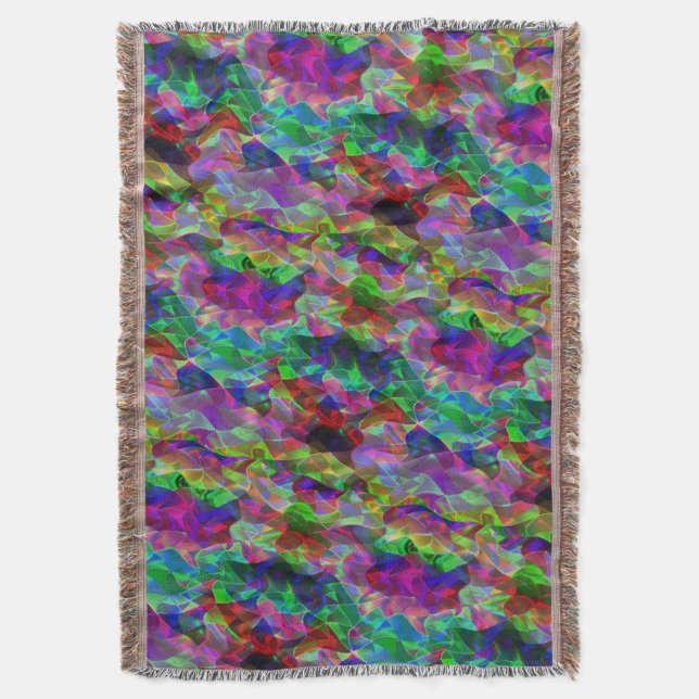 Färgfulla böjda trianglar eller färgader. filt (Framsidan Vertikal)