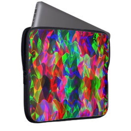 Färgfulla böjda trianglar eller färgader. laptop fodral