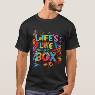 Färgfulla chaos - Livet är som en bocktypografi T Shirt