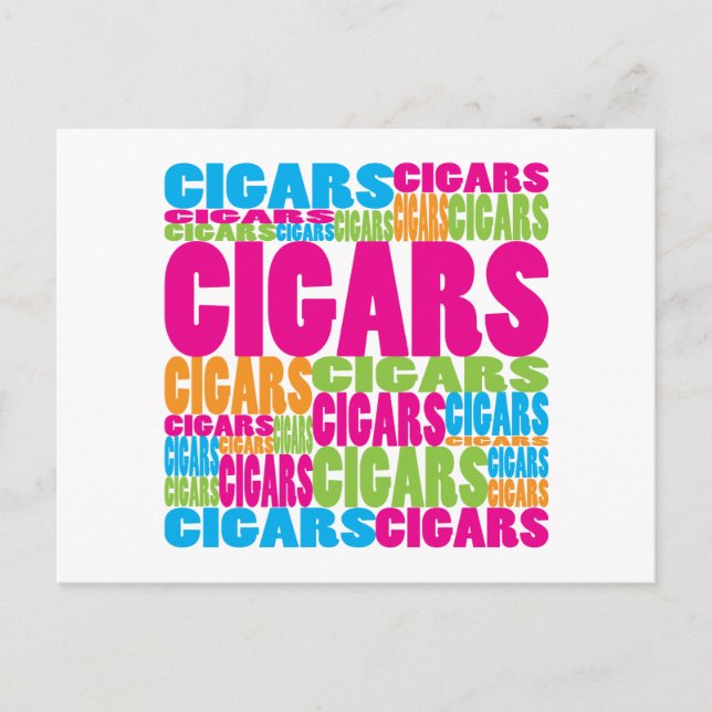 Färgfulla cigarrer vykort (Framsida)