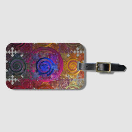 Färgfulla cirkulära resväskor bagagebricka