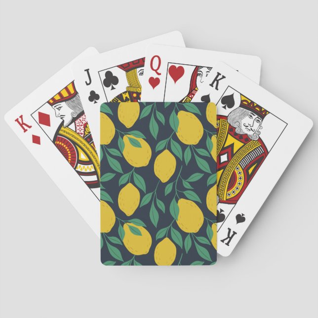 Färgfulla citroner: Hand plockade Vibrance. Casinokort (Baksidan)