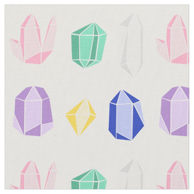 Färgfulla Crystals Mönster Tyg (Närbild)