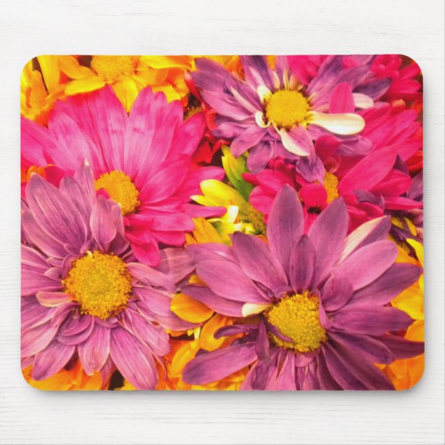 Färgfulla Daisy Mousepad Musmatta (Framsidan)