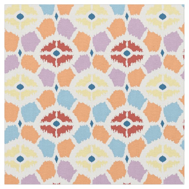 Färgfulla diamanter ikat geometric tyg (Närbild)