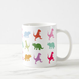 Färgfulla dinosaurier Vita 325 ml Klassiskt Mugg