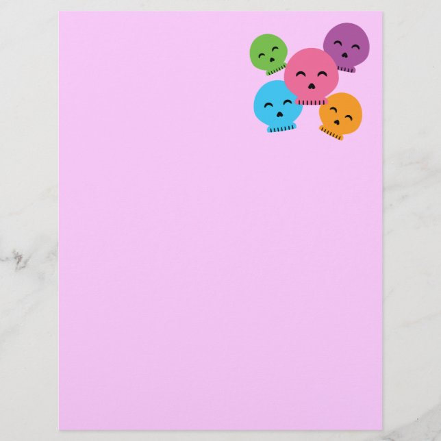 Färgfulla Döskallar Lycklig (Framsida)