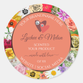 Färgfulla etiketter för laxprodukter med Blommigt 