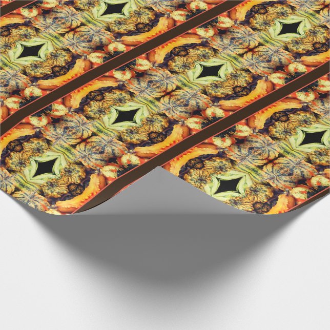 Färgfulla Finare Gourds Close Up Abstrakt Presentpapper (Hörn)