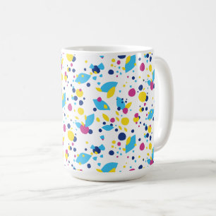 Färgfulla former av abstrakt. kaffemugg