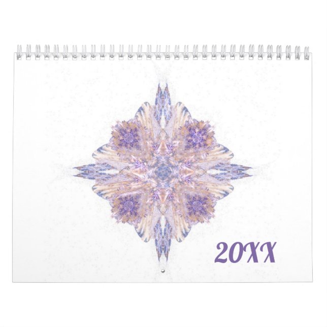Färgfulla formgivningar av originalteckningar tolv kalender (Omslag)